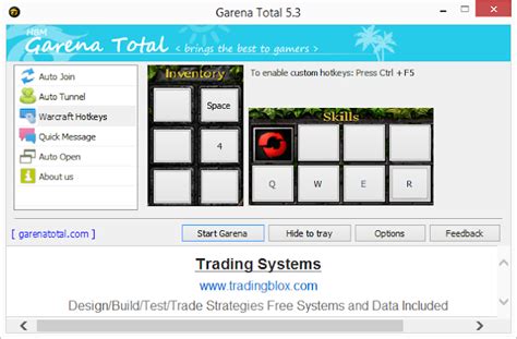 garena warkeys|Garena Total : Auto Joiner + Auto Tunnel + Warcraft Hotkeys.